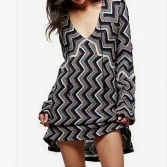 Free People Rhiannon Chevron Crochet Dress - Picture 2 of 7
